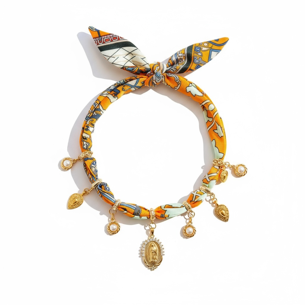 Desert Dune Charmed Neck Wrap Necklace