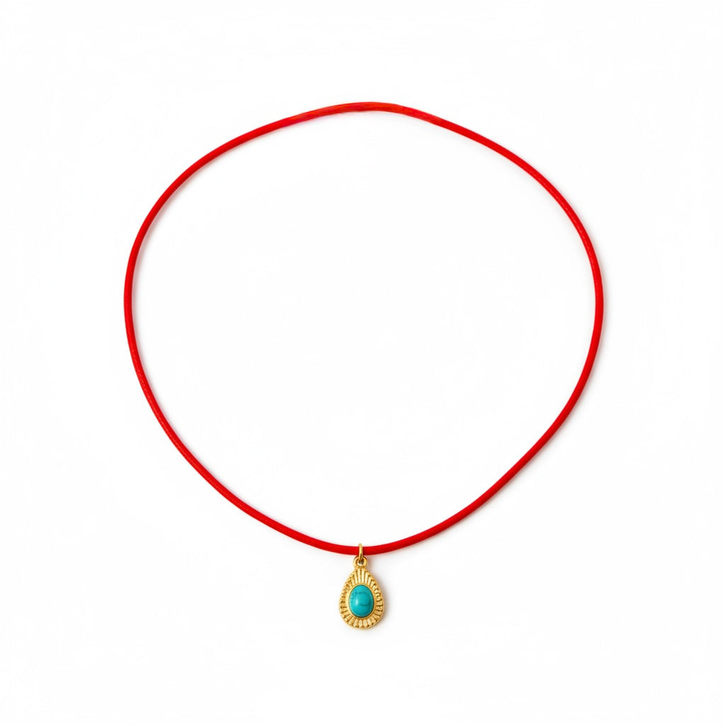 Fire On The Horizon Red Cord Necklace