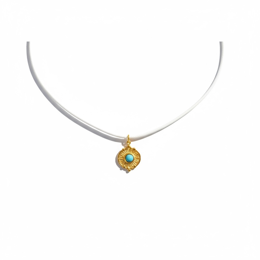 Luminous Aura White Cord Necklace