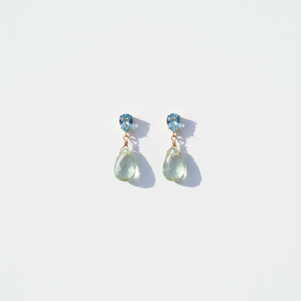 Aqua Light Drop Earrings