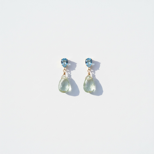 Aqua Light Drop Earrings