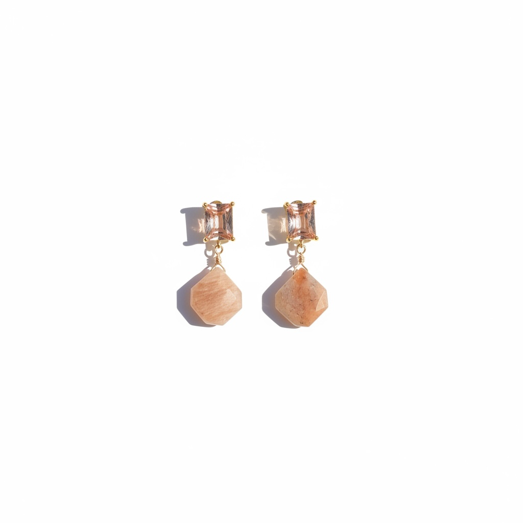 The Sunstone Glow Drop Earrings