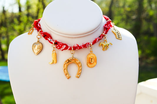 Charmed In Crimson Necklace