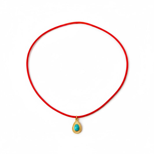 Fire On The Horizon Red Cord Necklace