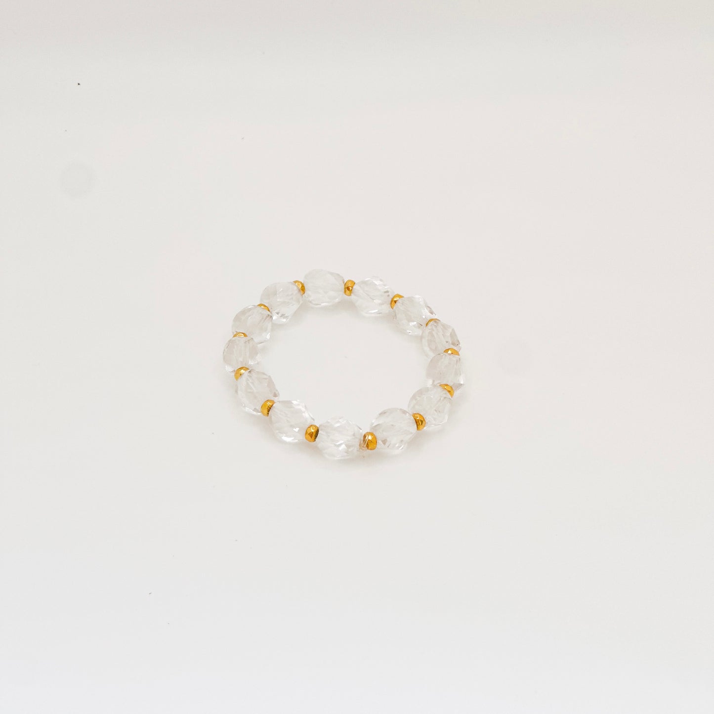 Faceted Quartz Stretch Bracelet