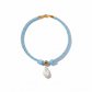 Sky Blue Pearl Necklace