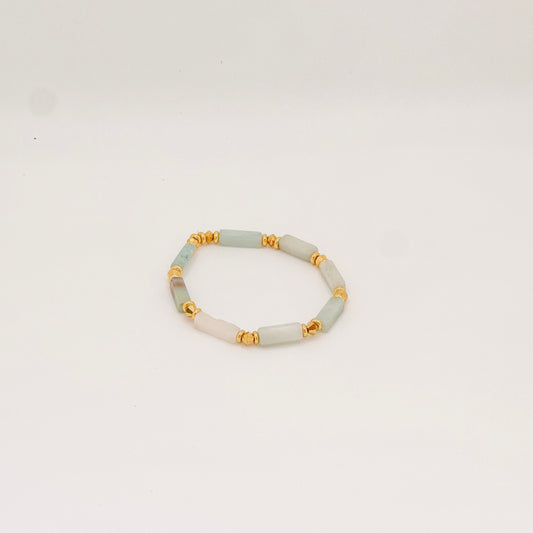 Aquamarine Bar Stretch Bracelet