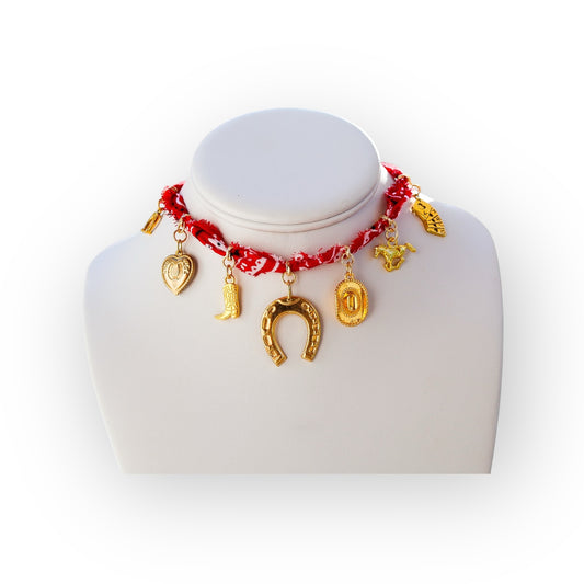 Charmed In Crimson Necklace