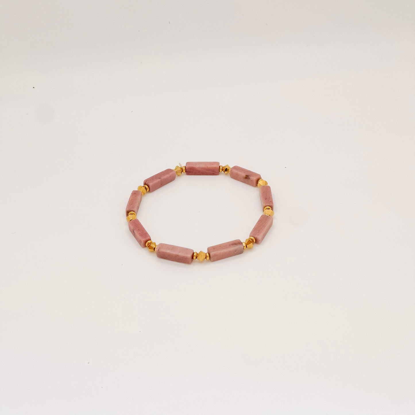 Rhondonite Stretch Bar Bracelet