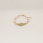 Green Morganite and Pearl Bracelet