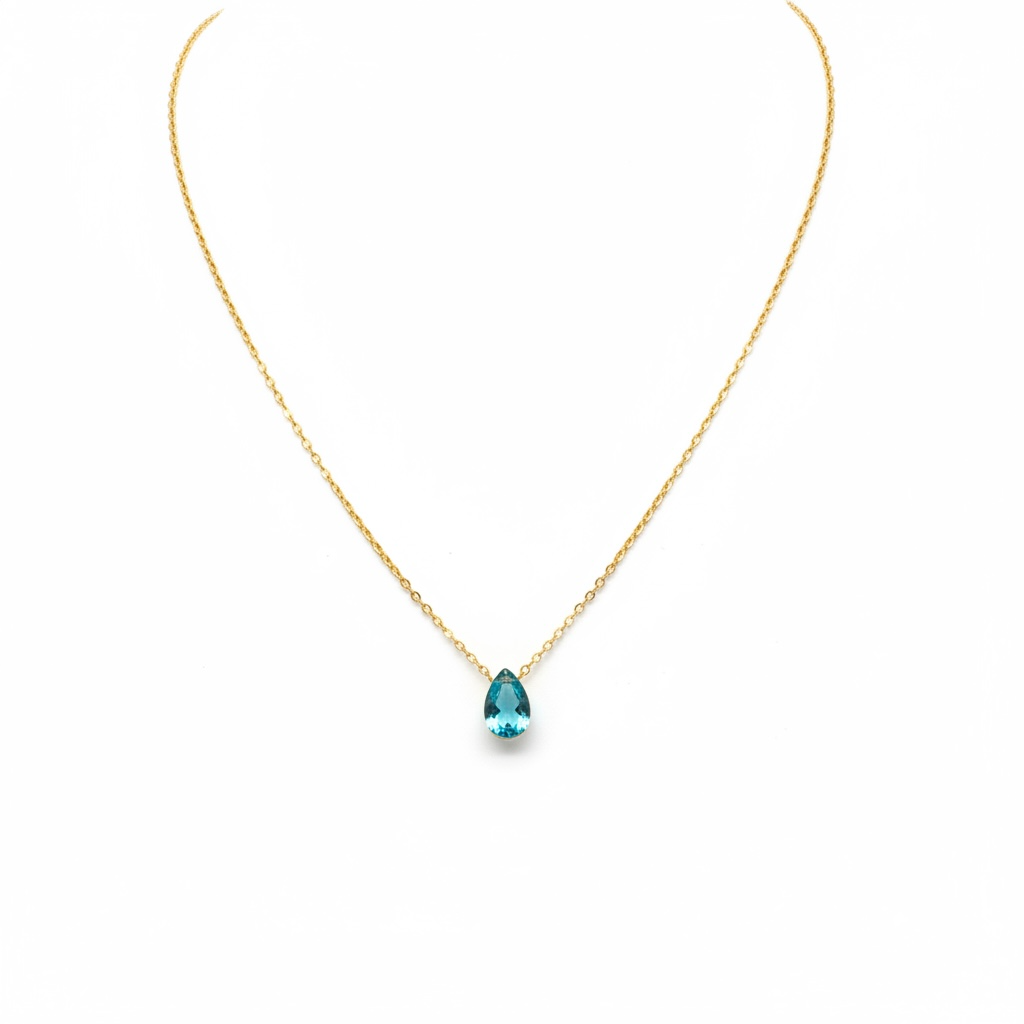 Fluorite Drop Pendant Necklace