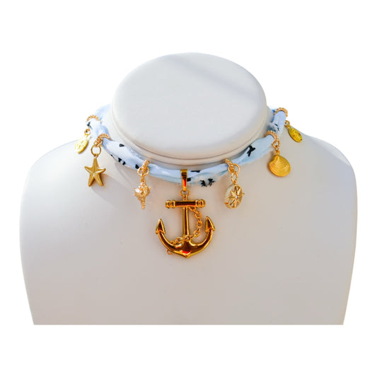 Seaside Serenity Bandana Charm Necklace