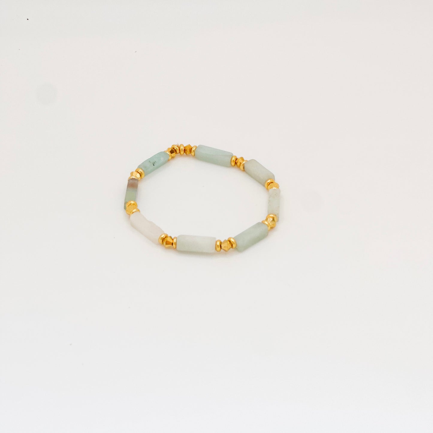 Aquamarine Bar Stretch Bracelet