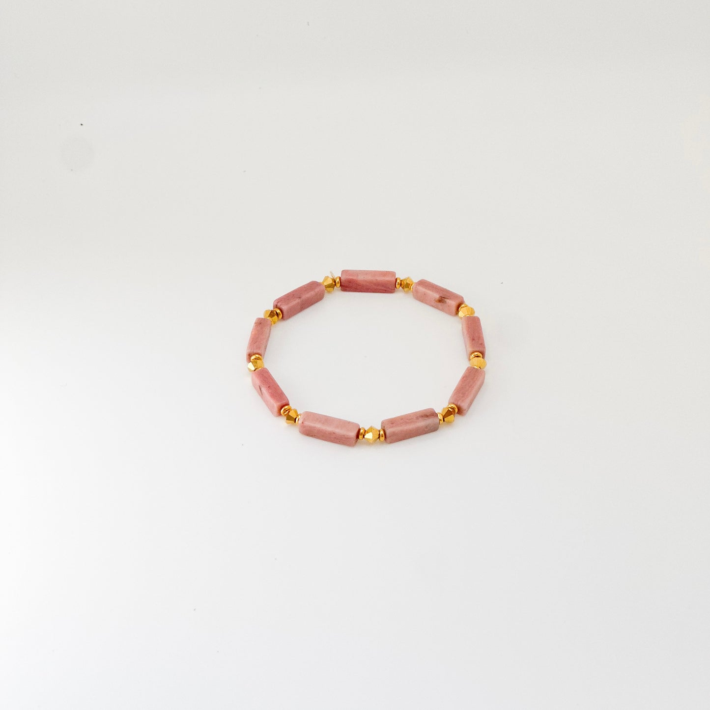 Rhondonite Stretch Bar Bracelet