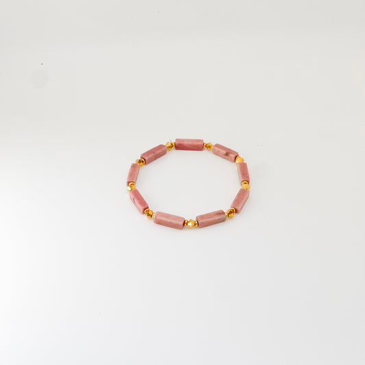 Rhondonite Stretch Bar Bracelet