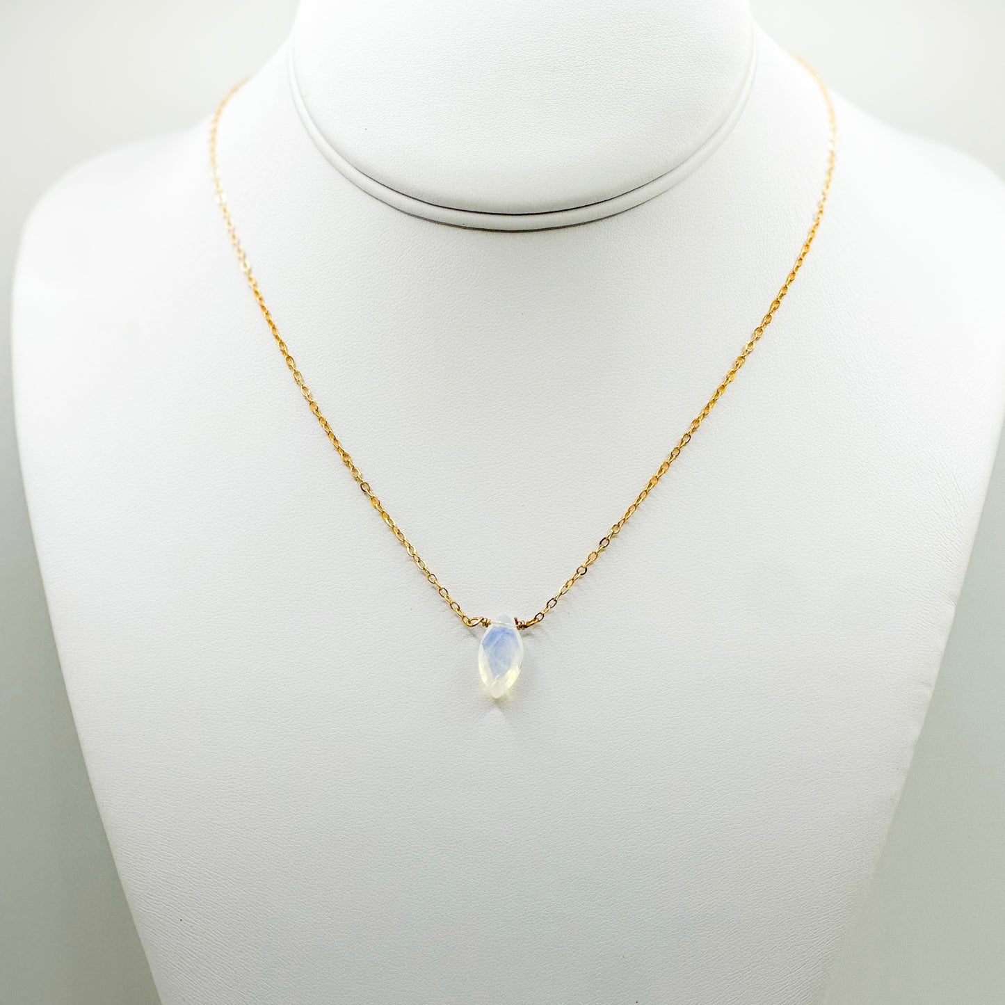 Faceted Opalite Pendant Necklace