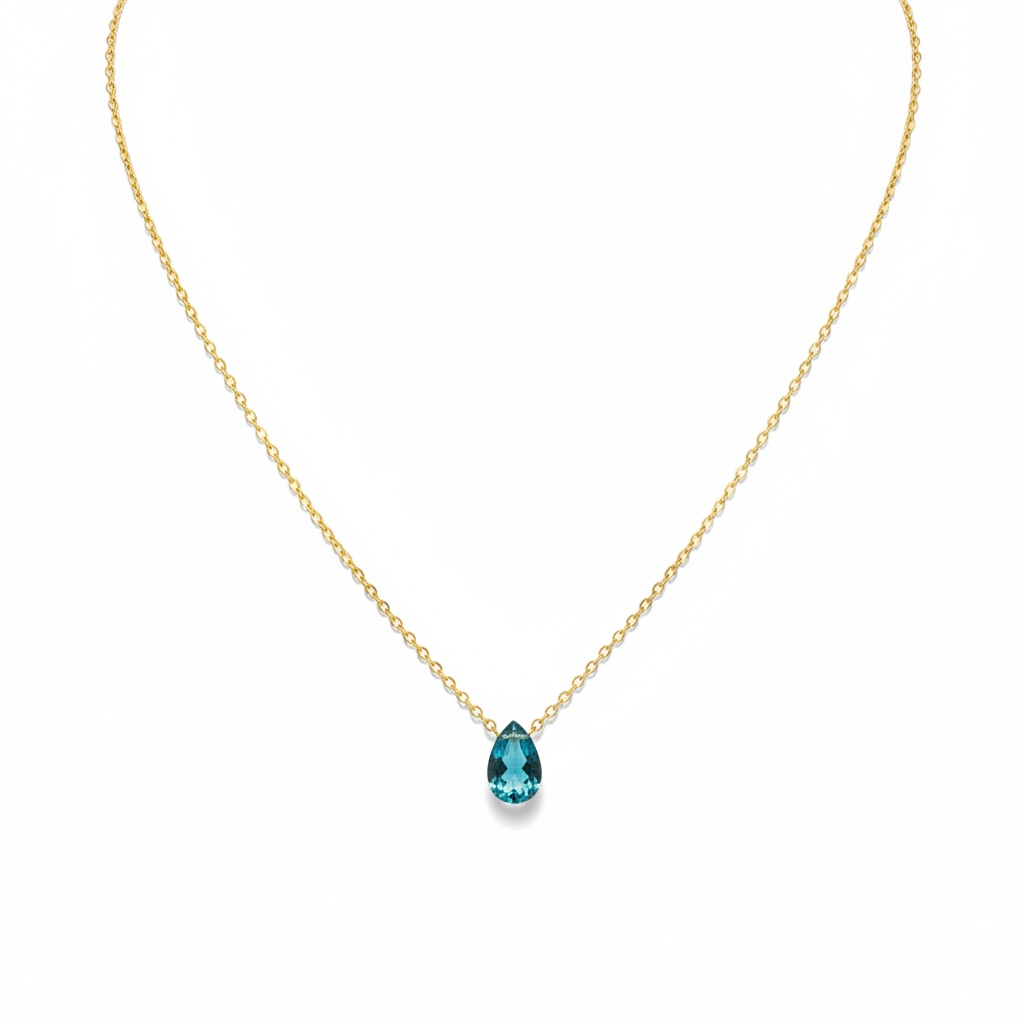 Fluorite Drop Pendant Necklace