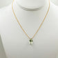 Green Amethyst Drop Pendant Necklace