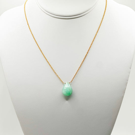 Blue Opal Faceted Pendant Necklace