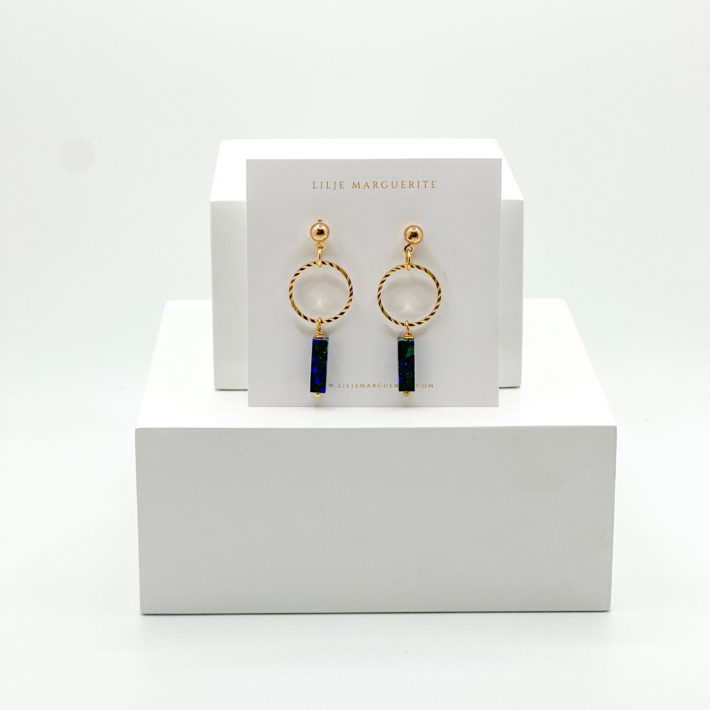 Azurite Ring Earring