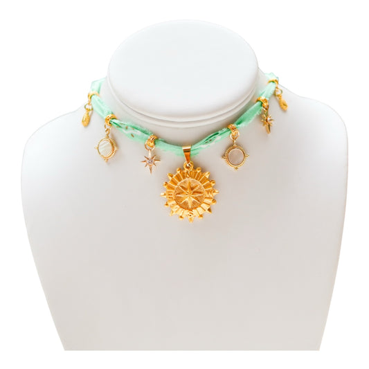 Guiding Star Green Bandana Necklace