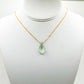 Green Amethyst Kite Pendant Necklace