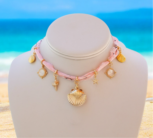 She Sells Sea Shells Down By The Sea Shore Bandana Necklace