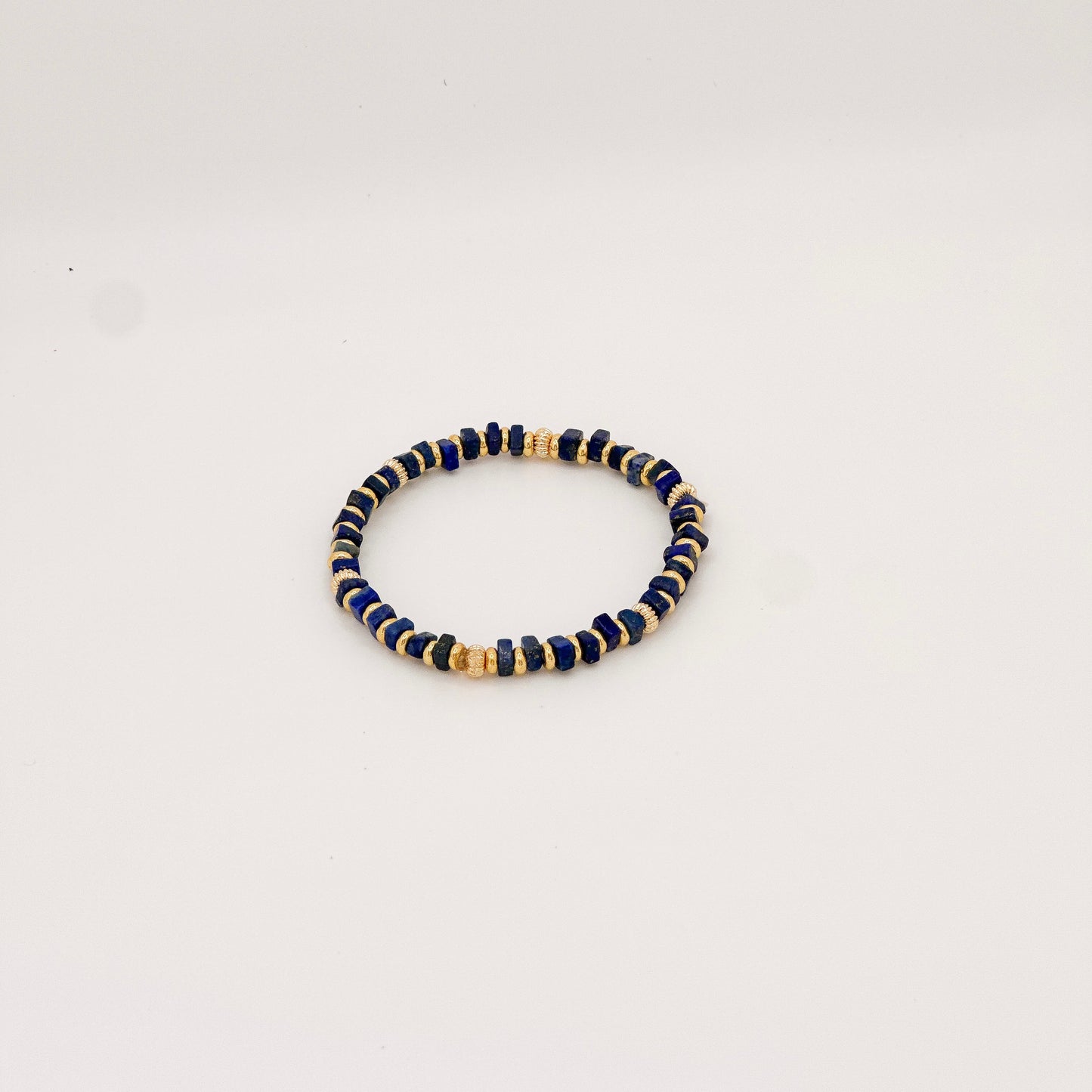 Iolite Gold Filled Stretch Bracelet