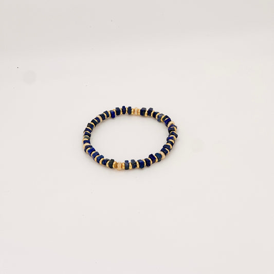 Iolite Gold Filled Stretch Bracelet