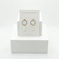 Gold Filled Pearl Bar Ring Earrings