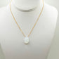 Blue Opal Faceted Pendant Necklace