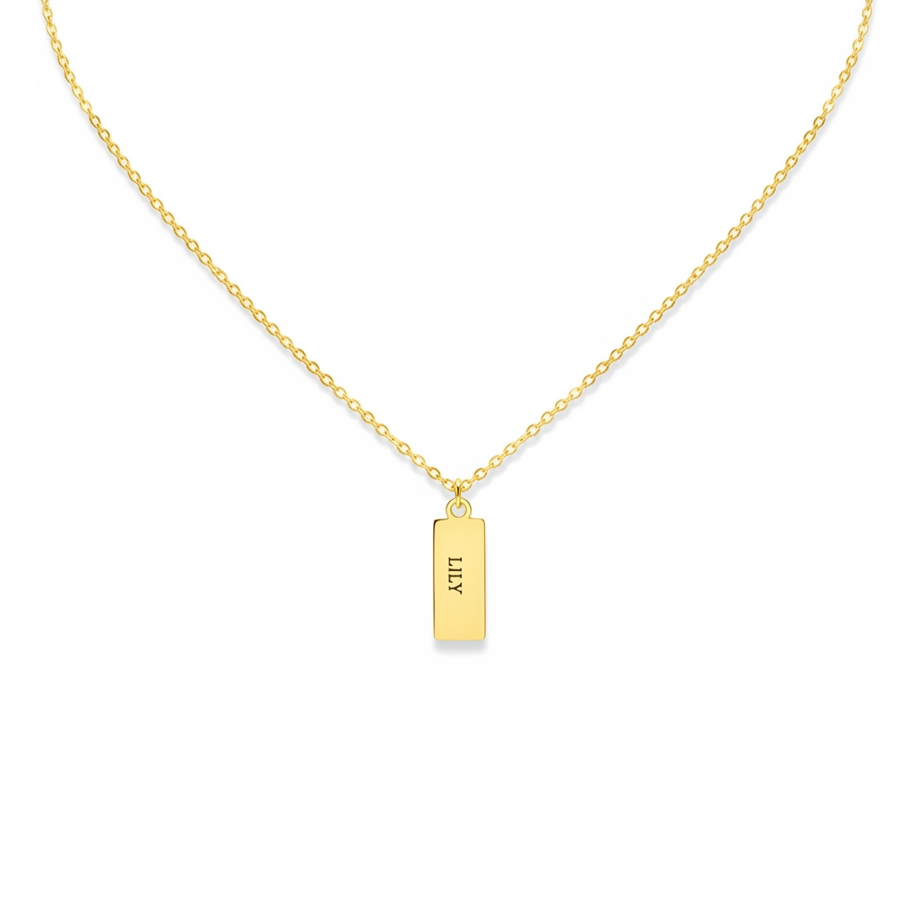 The Single Name Tag Necklace