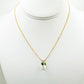 Green Amethyst Drop Pendant Necklace