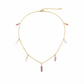Pink Tourmaline Drip Necklace