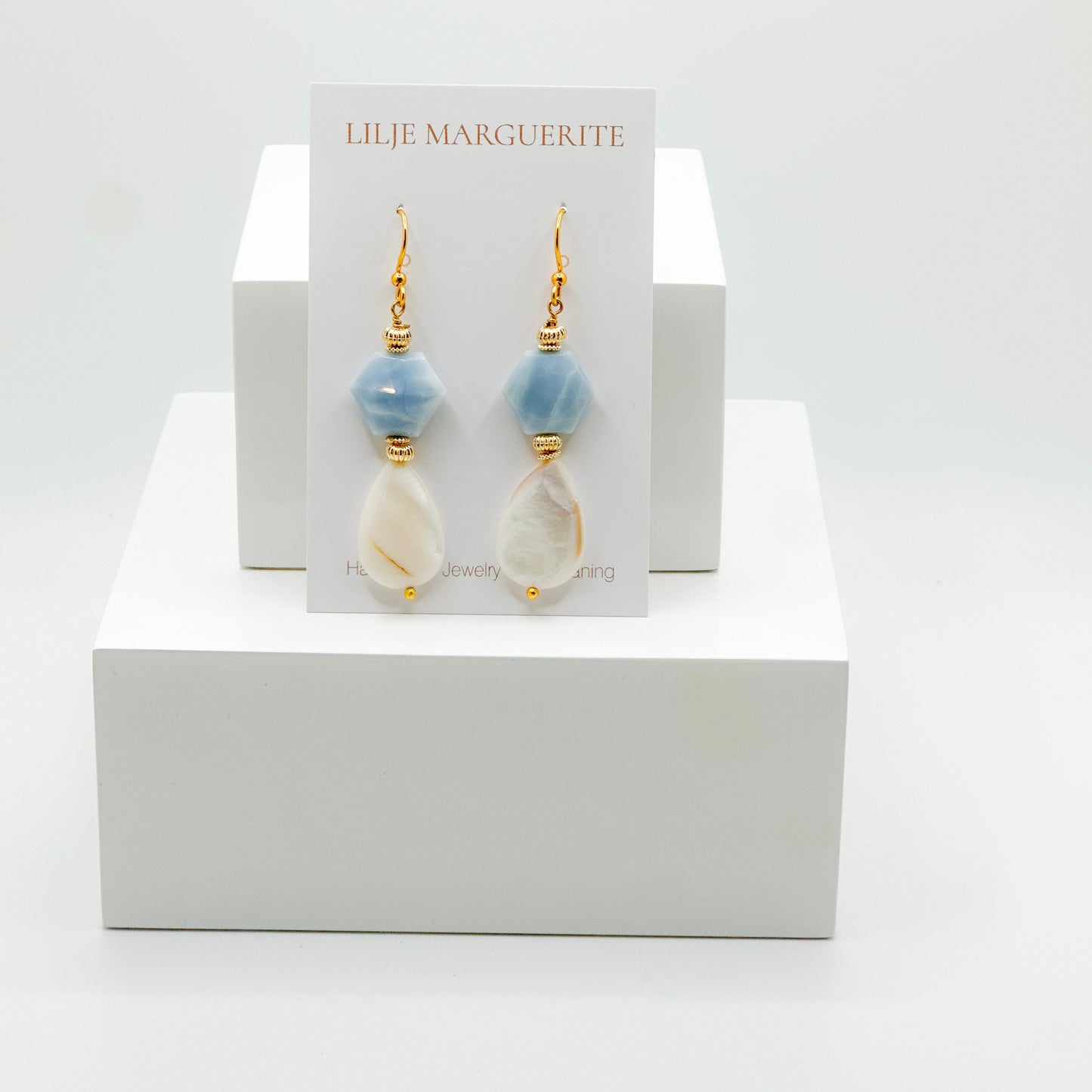 Blue Opal Pearl Earring