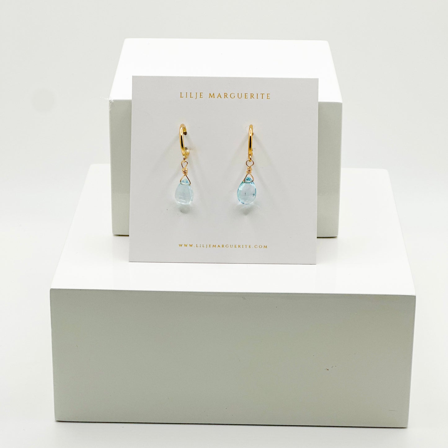 Blue Topaz Drop Earring