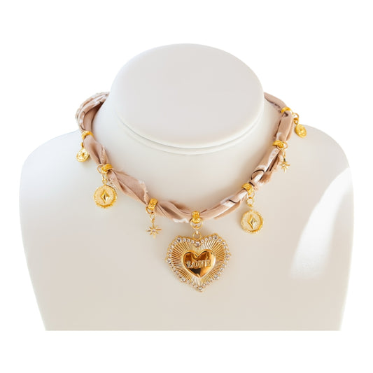 Barely There Nude Bandana Necklace