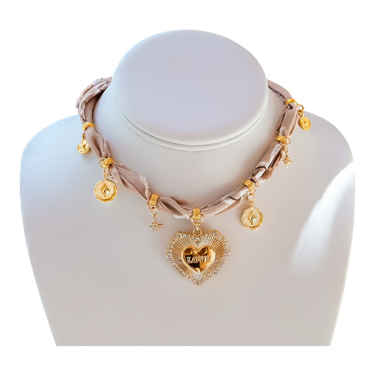 Barely There Nude Bandana Necklace