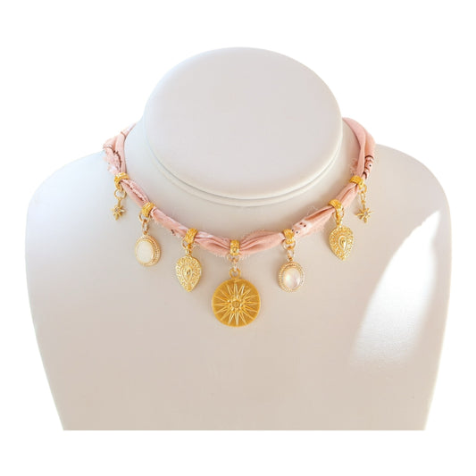 She’s A Peach Bandana Necklace