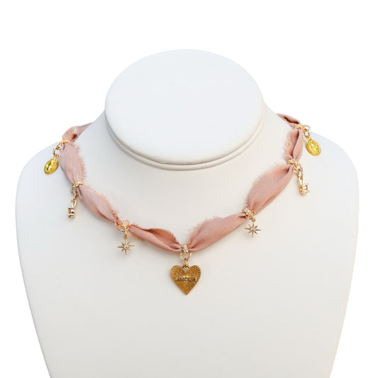 Enchanted Blush Neckwrap Necklace