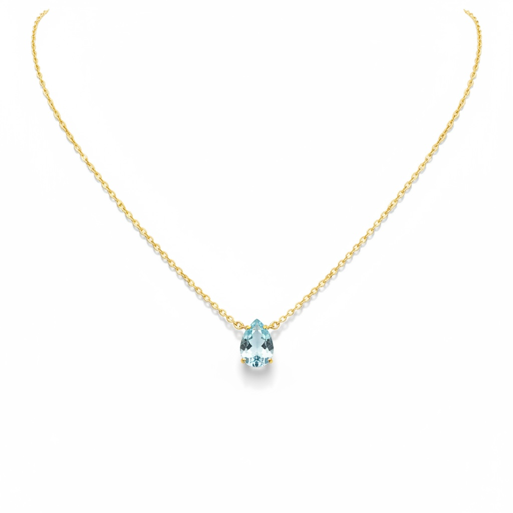 Blue Topaz Drop Necklace