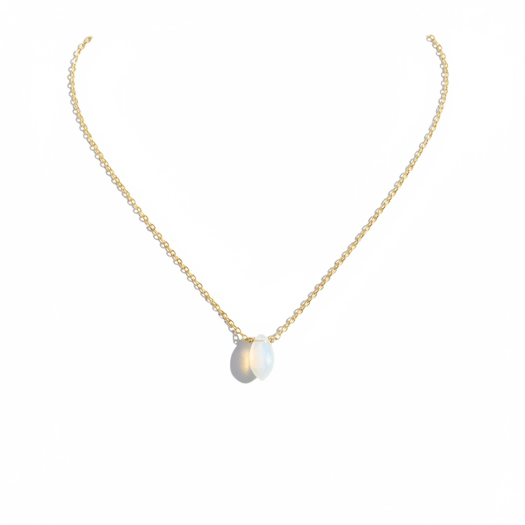 Faceted Opalite Pendant Necklace