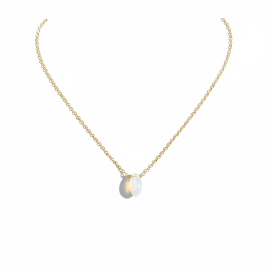Faceted Opalite Pendant Necklace