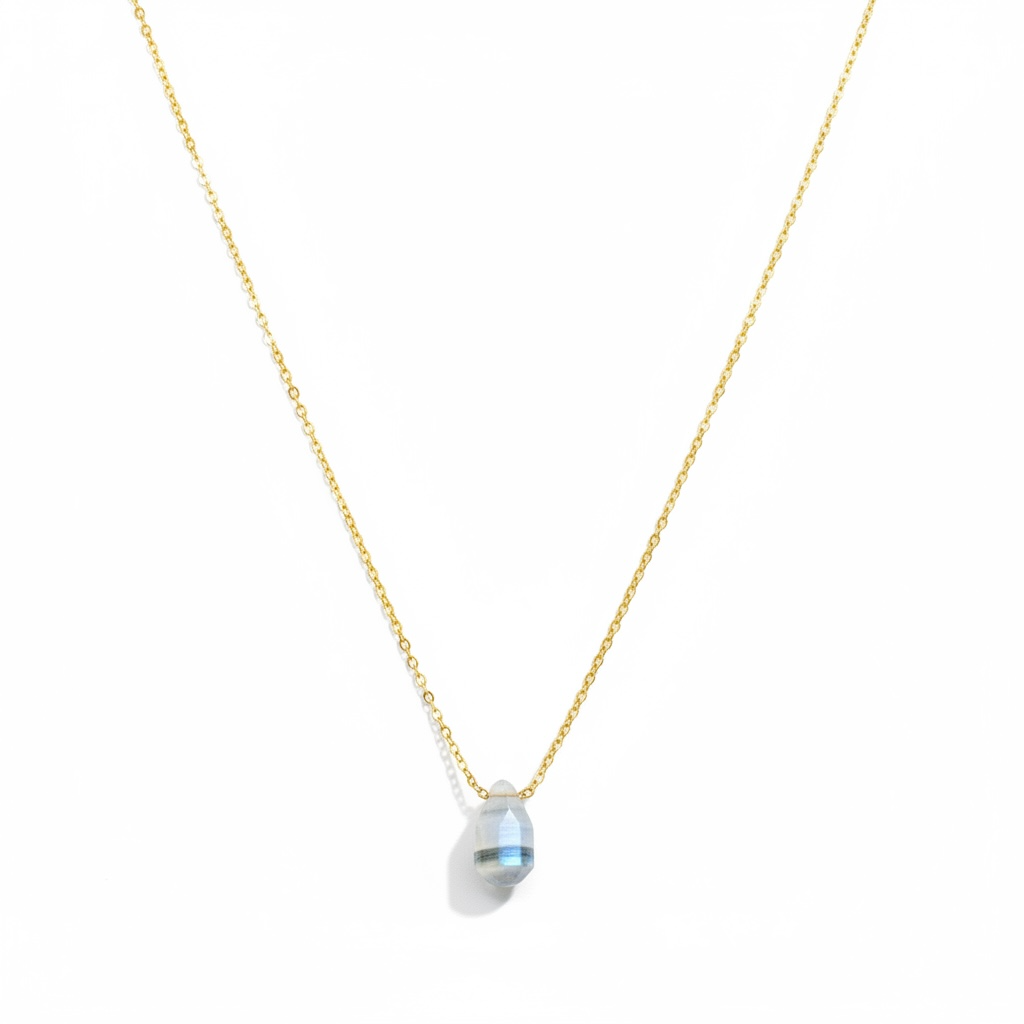 Blue opal Teardrop Necklace