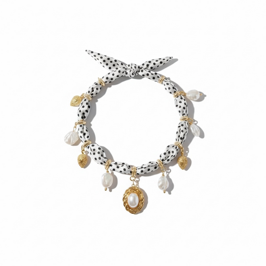 Polka Dot Pearl Neckwrap