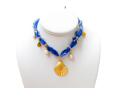 Azure Charm Bandana Necklace