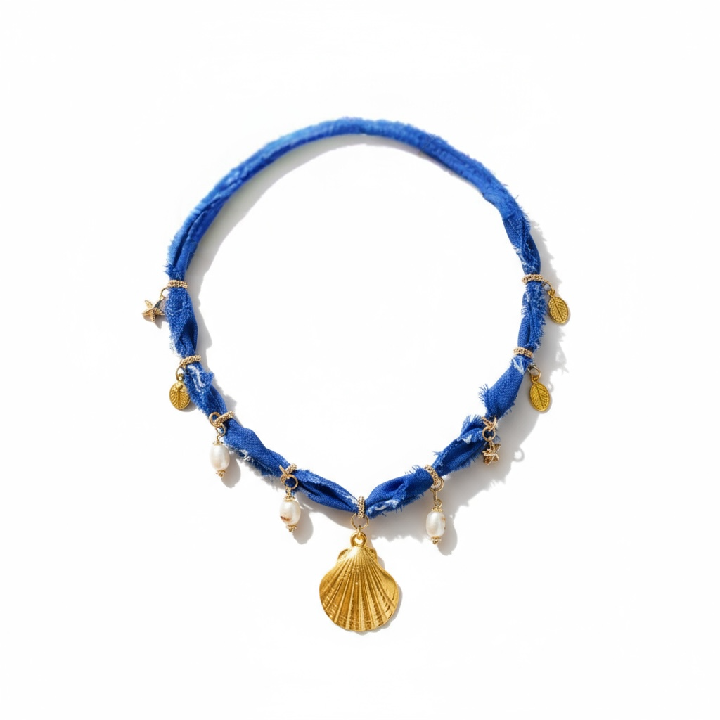 Azure Charm Bandana Necklace