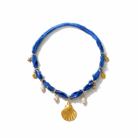 Azure Charm Bandana Necklace