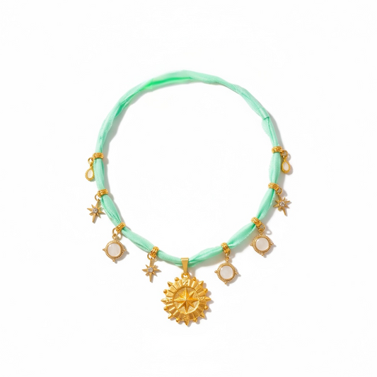Guiding Star Green Bandana Necklace
