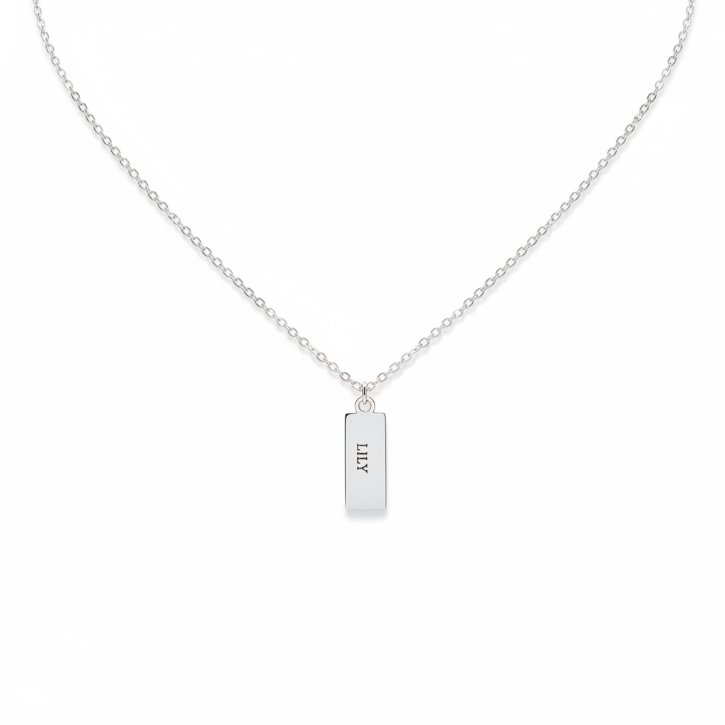 The Single Name Tag Necklace